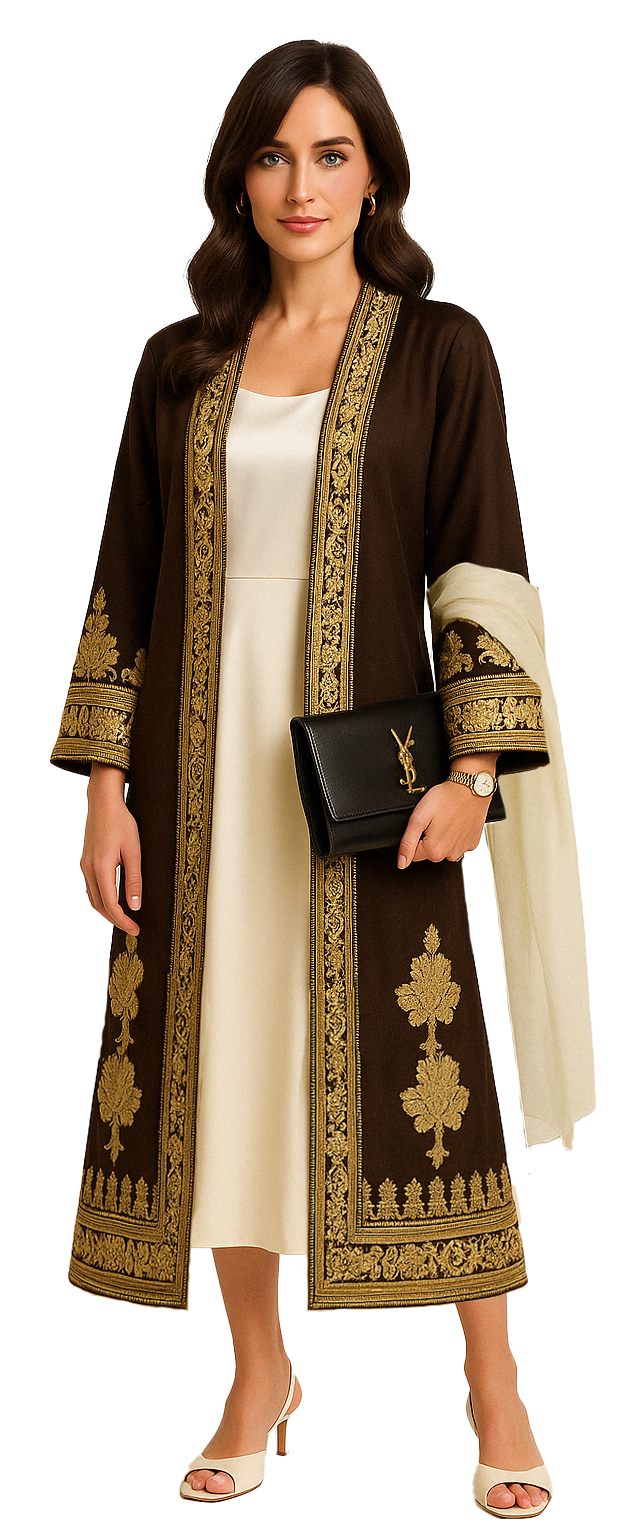 Gold Trim Velvet Chapan