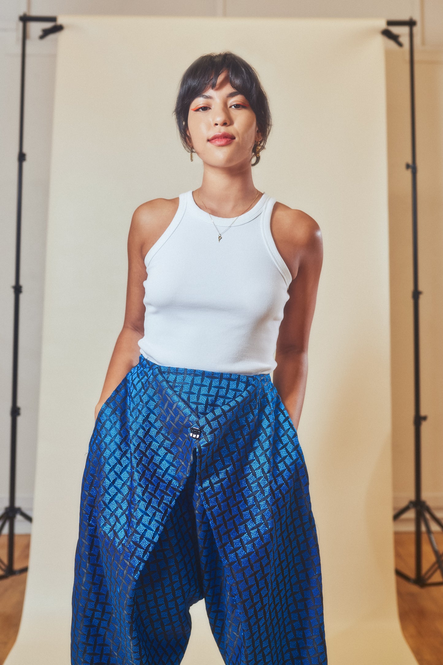 Blue Checkerboard X-Pant