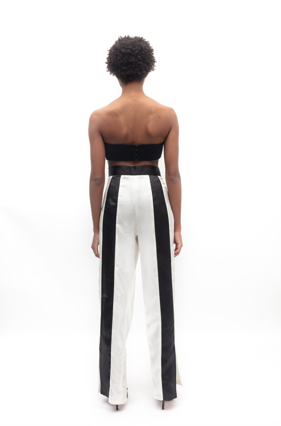 Slit Hem Silk Pants