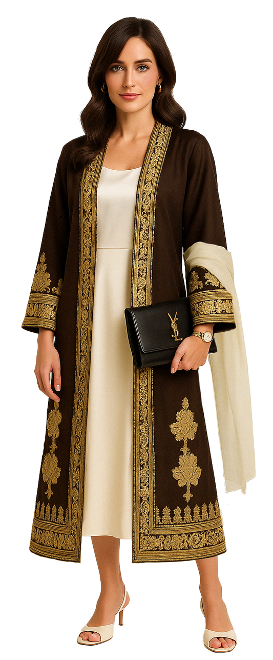 Gold Trim Velvet Chapan