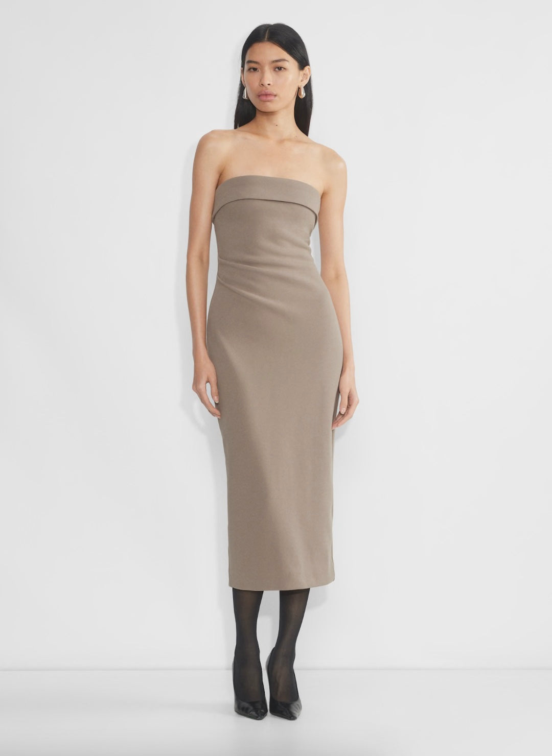 Aritzia Double-Layer Crepe Maxi Dress