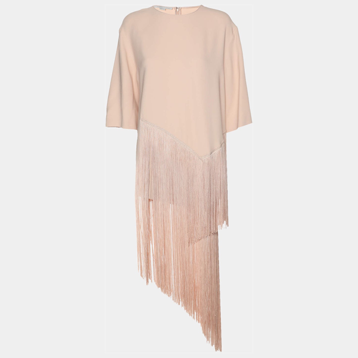 Stella McCartney Peach Crepe Fringe Tops